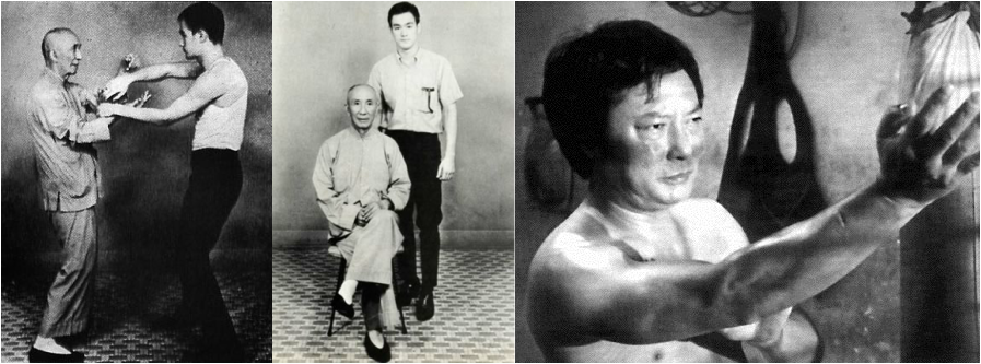 Grandmaster Ip Man, with Bruce Lee and Grandmaster Wong Shun Leung in the picture